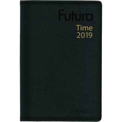 Ajasto Futura Time 2024 taskukalenteri musta 82 x 128 mm