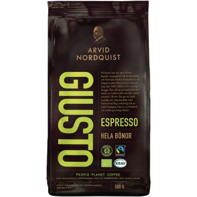 Arvid Nordquist Giusto espresso kahvipapu tumma paahto 500g
