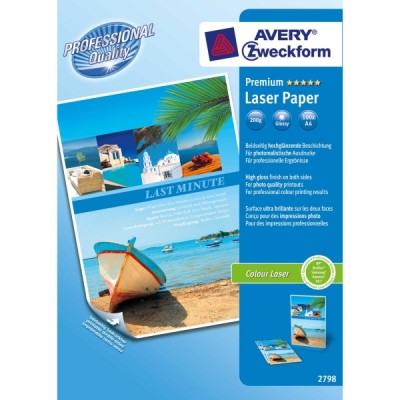 Avery Premium laser valokuvapaperi A4 200g glossy, 1 kpl=100 arkkia