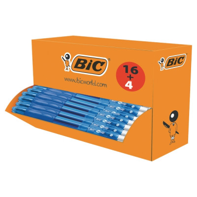 Bic Gelocity geelikynä mekanismilla 0,7mm sininen, 1 kpl=16+4 kynää