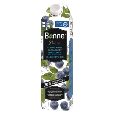 Bonne premium täysmehu mustikka 1l