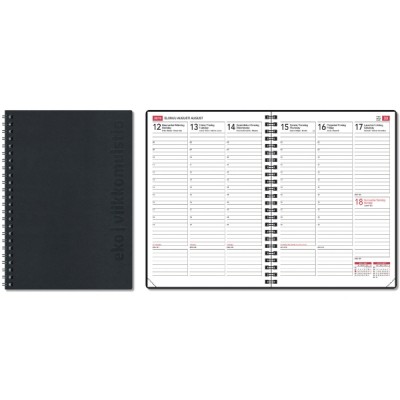 CC 2364 Eko Viikkomuistio 2024 viikkokalenteri musta 148 × 210mm