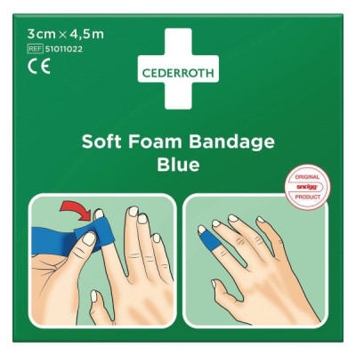 Cederroth Soft laastari 3cm x 4.5m sininen
