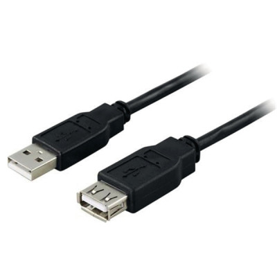 Deltaco USB A-A 2.0 jatkokaapeli 5m musta