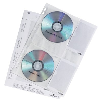 Durable kansiotasku A4 4 CD levylle, 1 kpl=5 taskua