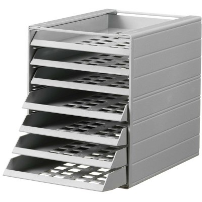 Durable vetolaatikosto A4 25 x 32,2 x 33cm 7-lokeroa harmaa