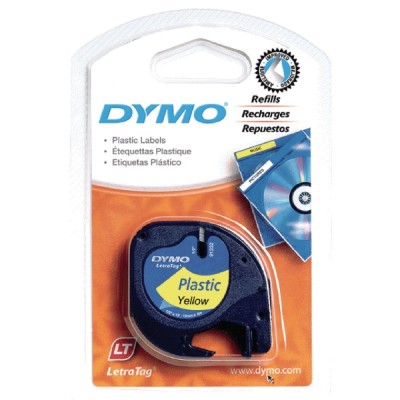 Dymo® nauha LetraTag® 12mm x 4m muovi keltainen