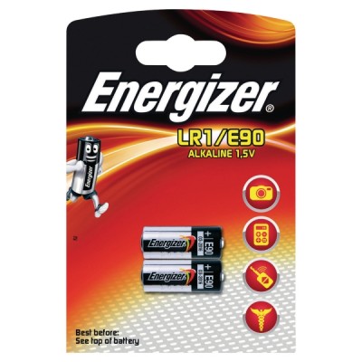 Energizer® LR1/E90 alkaliparisto, 1 kpl=2 paristoa