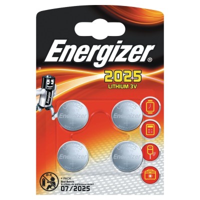 Energizer® CR2025 nappiparisto 3V, 1 kpl=4 paristoa