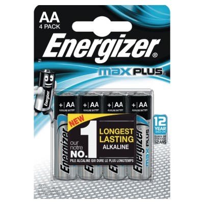 Energizer® Max Plus™ AA/LR6 alkaliparisto, 1 kpl=4 paristoa
