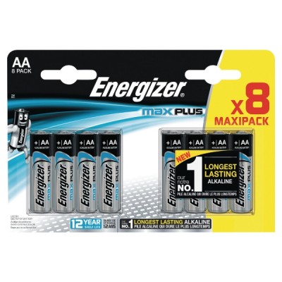 Energizer Max Plus AA/LR6 alkaliparisto, 1 kpl=8 paristoa