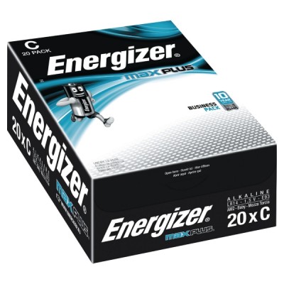 Energizer Max Plus C/LR14 alkaliparisto, 1 kpl=20 paristoa