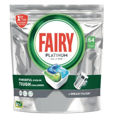 Fairy Platinum All in One konetiskitabletti, 1 kpl=64 konetiskitablettia