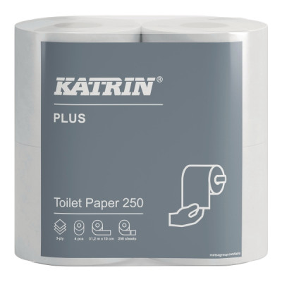 Katrin® 82384 wc-paperi Plus 250, 1 kpl=20 rullaa