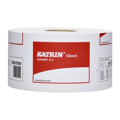 Katrin® 106101 wc-paperi S2 Classic Gigant 2-krs, 1 kpl=12 rullaa