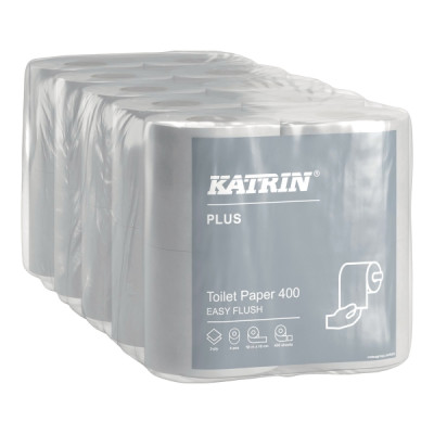Katrin® Plus 400 Easyflush wc-paperi, 1 kpl=20 rullaa