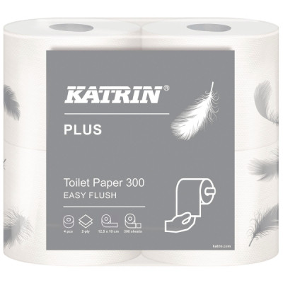 Katrin Plus Toilet 300 Easy Flush wc-paperi 105003, 1 kpl = 20 rullaa
