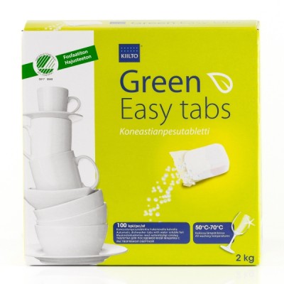 Kiilto MD2 Green Easy Tabs konetiskitabletti, 1 kpl=100 tablettia