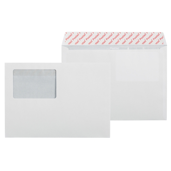 Kirjekuori STC5RH 60x90 ikkunalla, valkoinen, myyntierä 1 kpl = 1000 kuorta