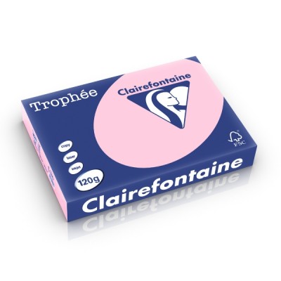 Kopiopaperi värillinen Clairefontaine Trophee 1210  A4 120g vaaleanpunainen, 1kpl=250 arkkia