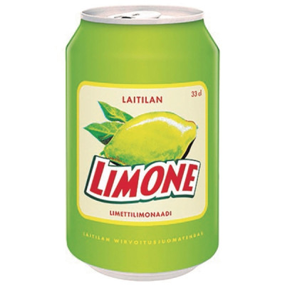 Laitilan Limone virvoitusjuoma limetinmakuinen 0,33L, 1 kpl=12 tölkkiä