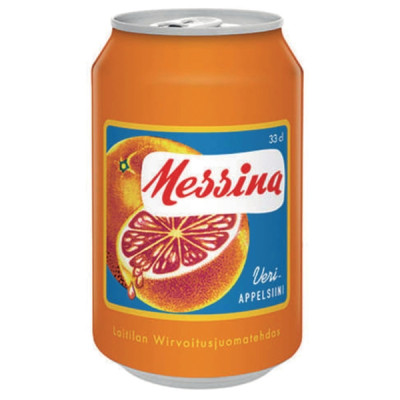 Laitilan Messina virvoitusjuoma veriappelsiini 0,33L, 1 kpl=12 tölkkiä