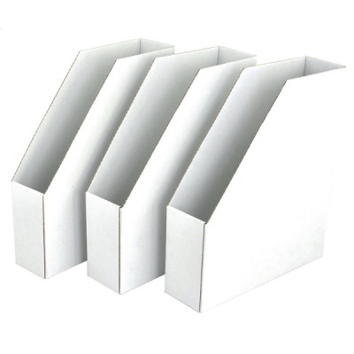 Lehtikotelo A4 kartonkia koottava valkoinen, 1 kpl=3 lehtikoteloa