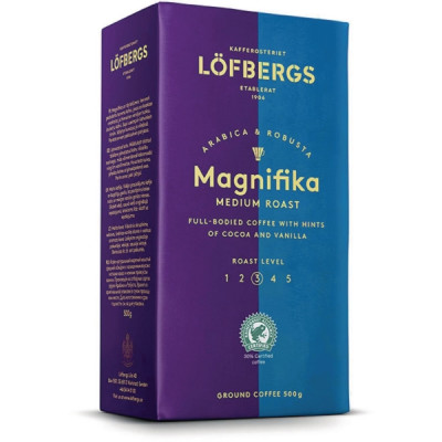 Löfbergs Magnifika kahvi suodatinjauhatus keskipaahto 500g