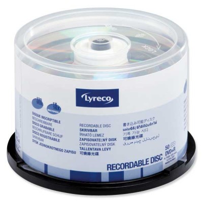 Lyreco DVD+R 4.7GB 1-16x spindle, 1 kpl=50 levyä