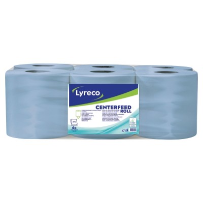Lyreco vetopyyhe sininen, 1 kpl=6 rullaa