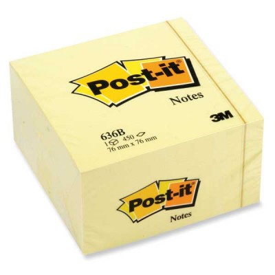 Post-it viestilappukuutio 76x76mm keltainen