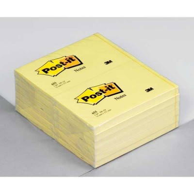 Post-it viestilappu 76x127mm keltainen, 1 kpl=12 nidettä