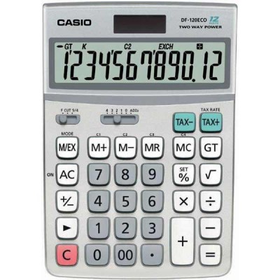 Pöytälaskin Casio DF-120 ECO  12 numeron näyttö