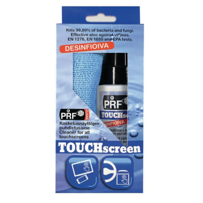 PRF TOUCHscreen desinfioiva puhdistusaine 150ml ja mikrokuituliina