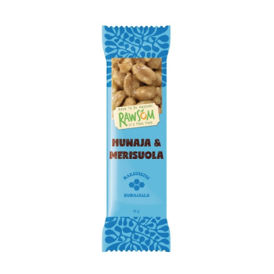 Rawsom Pähkinäpatukka hunaja&merisuola 40g, 1 kpl=15 patukkaa