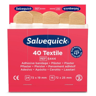 Salvequick 6444 kangaslaastari täyttöpakkaus, 1 kpl=6x40 laastaria