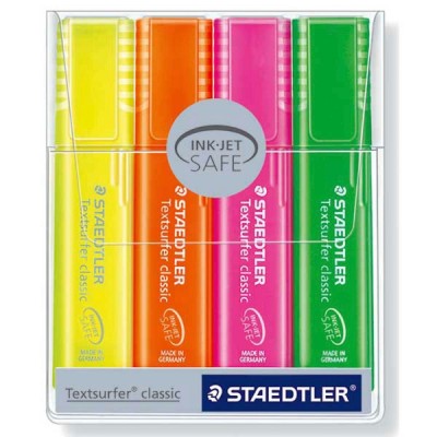 Staedtler Textsurfer Rainbow korostuskynä viisto 1-5mm värilaj., 1 kpl=4 kynää