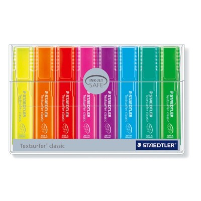 Staedtler Textsurfer Rainbow korostuskynä viisto 1-5mm värilaj., 1 kpl=8 kynää