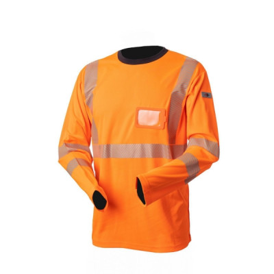 T-paita Priha 4363 huomio  pitkähihainen oranssi Lk2 XL