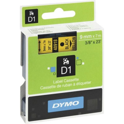 Dymo® nauha D1 9mm x 7m musta/keltainen