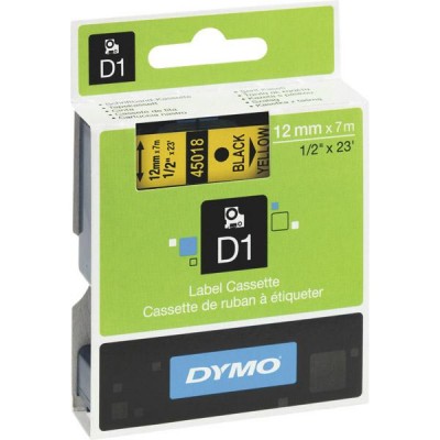 Dymo® nauha D1 12mm x 7m musta/keltainen