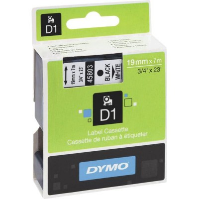 Dymo® nauha D1 19mm x 7m musta/valkoinen