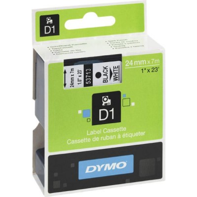 Dymo® nauha D1 24mm x 7m musta/valkoinen