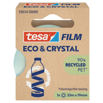 Teippi Tesafilm Eco Premium 33 m x 19 mm, kirkas