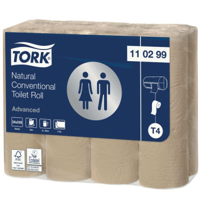 Tork 110299 Natural Advanced WC-paperi 2-kerrosta T4, 1kpl=24 rullaa