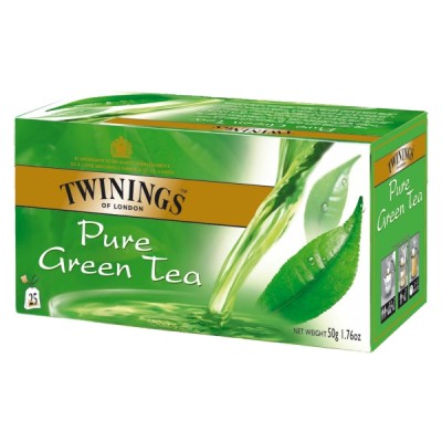 Twinings Pure Green pussitee, 1 kpl=25 pussia