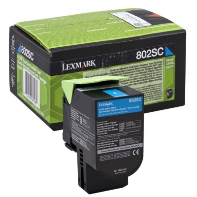 Värikasetti Lexmark 80C2SC0 802SC  syaani