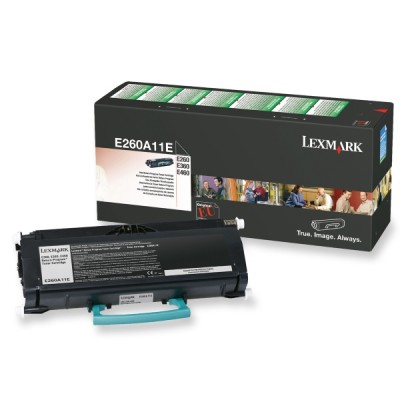 Värikasetti Lexmark E260A11E  musta