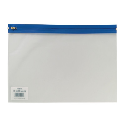 Zippa bag vetoketjutasku A4+ kirkas/sininen, 1 kpl=25 taskua